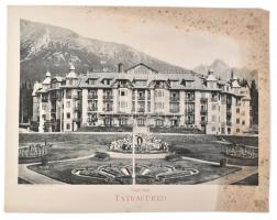 cca 1890 Tátrafüred Grand Hotel nagy méretű Stengel nyomat 30x24 cm Foltos