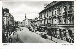 Miskolc, Széchenyi utca, autóbusz, Apolló mozgó, Korona szálloda