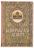 Koronázási album.  Ábrányi Emil, Ambrus Zoltán, Gróf Andrássy Gyula, Gróf Apponyi Albert, Beöthy Zsolt, Berzeviczy Albert, Heltai Jenő, Herczeg Ferenc, Kabos Ede, Gróf Khun-Héderváry Károly, Kiss József, Krúdy Gyula, Molnár Ferenc, Móricz Zsigmond, Rákosi Viktor, Szomaházy István, Báró Wlassics Gyula eredeti közleményeivel.   Bató József, Bér Dezső, Csont Ferenc, Dudits Andor, Endrey Sándor, Gedő Lipót, Herman Lipót, Honti Nándor, Komáromi-Kacz Emőke, Pólya Tibor, Pór Bertalan, Rippl-Rónai József, Rudnay Gyula, Végh Gusztáv, Vészi Margit, Zádor István eredeti rajzaival és festményeivel. A borító Végh Gusztáv (1889-1973) grafikus munkája. Bp., 1917, Érdekes Újság. Gazdag szövegközti és egész oldalas képanyaggal. Kiadói illusztrált félvászon kötésben, a borító kopott, a gerince sérült, a könyvtest egyben, de elvált a borítótól.