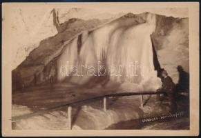 1887 Tátra, Dobsinai jégbarlang Divald Károly fényképe 11x16,5 cm
