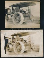 cca 1920-1940 Úthenger, 2 db régi fotólap, 11,5x9 és 14x9 cm