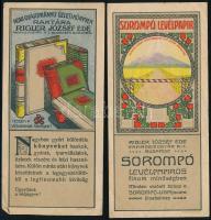 cca 1930-1940 Rigler József Ede Papírneműgyár Rt. 2 db reklámos számolócédulája (Sorompó levélpapír, Honi gyártmányú üzleti könyvek)