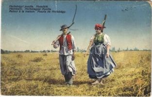 Hortobágy, puszta hazafelé, magyar folklór (ragasztónyom / glue mark)