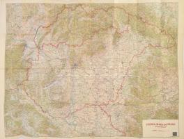 1939 Csonka-Magyarország közigazgatási térképe a visszatért területekkel (Felvidék, Kárpátalja), M. Kir. Honvéd Térképészeti Intézet, 1:750000, 66x93 cm, hajtva, jó állapotban