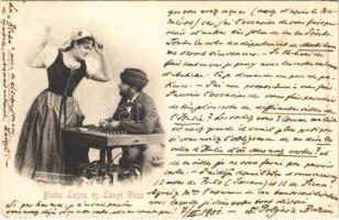 1901 Blaha Lujza és Lányi Géza. Strelisky felvétele