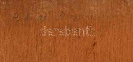 Pádly Aladár (1881-1949): Brügge. Olaj, fa, jelzett. Hátoldalán autográf felirattal. Dekoratív, sérü...