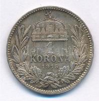 1915KB 1K Ag "Ferenc József" T:1- patina Adamo #K5.1