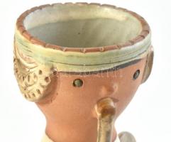 Kiss Roóz Ilona (1920-2010): Angyal.
Mázas kerámia, kézzel festett, jelzett, hibátlan, m: 22 cm