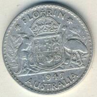 Ausztrália 1947. 1Fl Ag T:3