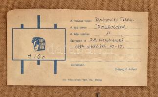 Dobrovits Ferenc (1941-1988): Domboldal, 1984. Olaj, farost, jelzett. Hátoldalán autográf felirattal...