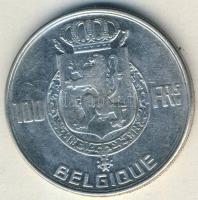 Belgium 1950. 100Fr Ag "4 király" T:2/3