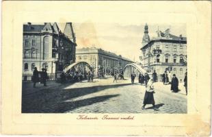 1911 Kolozsvár, Cluj; Szamosi vashíd, Fonciere pesti biztosító. W.L. Bp. 6390. 1910 / Somes bridge, insurance company (felszíni sérülés / surface damage)