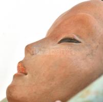 Illés László (1910-1944): Art déco Vénusz. 
Mázas kerámia, kézzel festett, jelzett, apró csorba, 19...