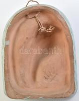 Illés László (1910-1944): Art déco Vénusz. 
Mázas kerámia, kézzel festett, jelzett, apró csorba, 19...