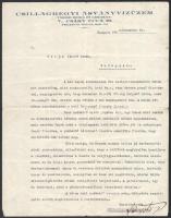1930 Budapest, Csillaghegyi Ásványvízüzem gépelt fejléces levele, autószerelő próbaidőre való alkalmazásának tárgyában