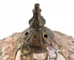 Tiffany jellegű szecessziós asztali lámpa.
Egyedi tervezésű, rózsakvarc színű, pattintott ólomüveg ...