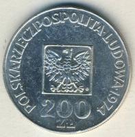 Lengyelország 1974. 200Zl Ag "Köztársaság 30. évfordulója" T:2 apró ph.