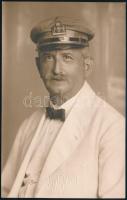 cca 1920-1940 Budapest székesfőváros hivatásos sofőr egyenruhában, Vajda M. Pál fotólap, 13,5x9 cm
