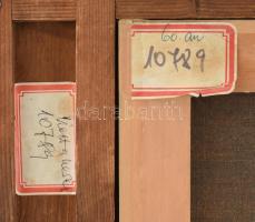 Koszta József (1861-1949): Hazafelé tartó aratók (vázlat). Olaj, vászon. Jelezve jobbra középen. Dub...