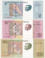 Angola 2012. 5K + 10K + 100K T:I
Angola 2012. 5 Kwanzas + 10 Kwanzas + 100 Kwanzas C:UNC