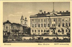Kolozsvár, Cluj; Hitler Adolf tér, MÁV üzletvezetőség / square, directorate of the Hungarian State Railways