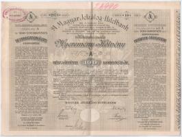 Budapest 1906. "A Magyar Jelzálog-Hitelbank" nyereménykötvény 100K-ról francia-magyar-néme...