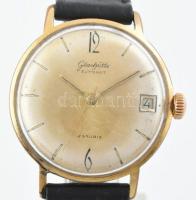 Glashütte 23 köves automata karóra. Működő, jó állapotban kicsi kopásokkal, bőr szíjjal d: 35 mm