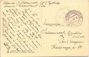 1916 Stab eines Schlachtschiffes. K.u.K. Kriegsmarine / Austro-Hungarian Navy staff and officers of ...