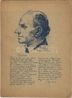 1928 Falu Tamás (magyar jogász, költő és regényíró) arcképe. Magyar Írók I. s: Pérely Imre (EK)