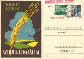 1943 Többet jobbat szuperfoszfáttal. Mezőgazdasági reklám / Hungarian agricultural advertisement (EK)