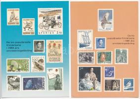 8 db MODERN skandináv bélyeges motívum képeslap / 8 modern Scandinavian stamp motive postcards