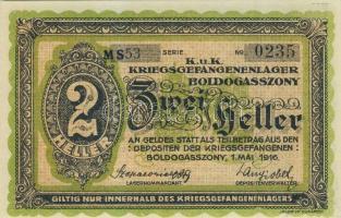 Boldogasszony/hadifogolytábor 1916. 2f "MS"(Museum Serie) jelzéssel T:I