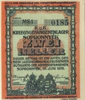 Sopronnyék/hadifogolytábor 1916. 2f T:I