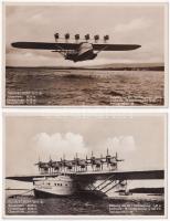 Flugschiff Do X m. neuen Motoren / German Dornier Do X largest, heaviest, and most powerful flying boat / Német Dornier Do X, a világ legnagyobb repülő hajója, hidroplán - 2 db régi képeslap / 2 pre-1945 postcards