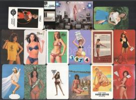 1967-1985 14 db hölgyeket ábrázoló retro kártyanaptár