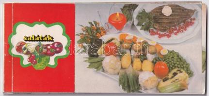 Saláták - modern képeslapfüzet 12 képeslappal / Salads - modern postcard booklet with 12 postcards