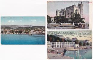 20 db RÉGI külföldi (olasz és horvát főleg) képeslap vegyes minőségben / 20 pre-1945 European town-view postcards in mixed quality (many Italian and Croatian)
