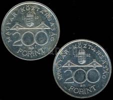 1992. 200Ft Ag "MNB" (2x) T:BU,2