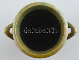 Zsolnay szecessziós díszváza.
Fehércserép. Felületén selyemfényű, magas
tüzű színes -, és eozinmáz...