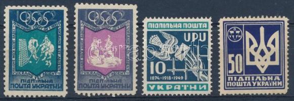 4 db ukrán levélzáró bélyeg