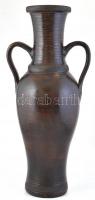 Füles kerámia váza, apró mázrepedésekkel, m:73 cm