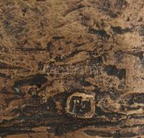 Farkas Ferenc (1958- ): Fotel.
m: 31 cm, bronz, kő, 2006. Jelzett. Hibátlan. CSAK SZEMÉLYES ÁTVÉTEL...