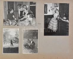 cca 1954-1959 Fotóalbum, azonosítatlan személy, feltehetőleg színésznő hagyatékból, a fotókon Magyar...