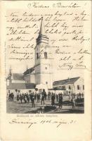 1906 Belényes, Beius; Református templom. Wagner Vilmos fényképész kiadása / Calvinist church