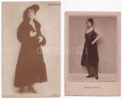 17 db RÉGI színész motívum képeslap / 17 pre-1945 motive postcards: actors and actresses