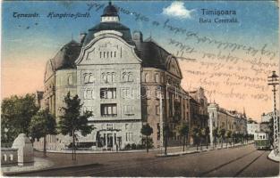 Temesvár, Timisoara; Hungária fürdő, villamos / spa, tram (fa)