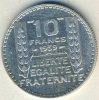 Franciaország 1939. 10Fr Ag T:2