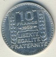 Franciaország 1939. 10Fr Ag T:2