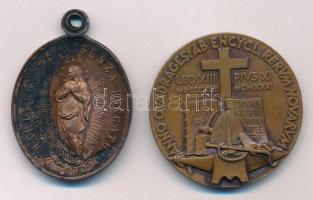 DN "O CARO GIUSEPPE - BENEDITEMI / MARIA CONCRETTA SENZA PECCATO" Br vallási érem, füllel ...