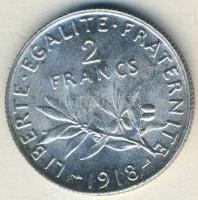 Franciaország 1918. 2Fr Ag T:2/3